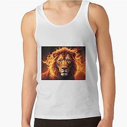lion in flames Tank Top RB0712