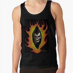 Reaper Head in Flames Tank Top RB0712