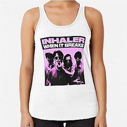 Inhaler When It Breaks Cover Racerback Tank Top