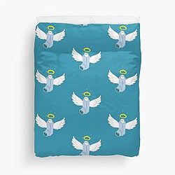 All Hail The inhaler, Asthma- Emotional Support Chronic Illness Humor Duvet Cover