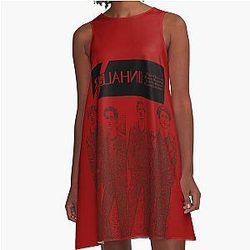 Red Inhaler Cover A-Line Dress