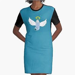 All Hail The inhaler, Asthma- Emotional Support Chronic Illness Humor Graphic T-Shirt Dress