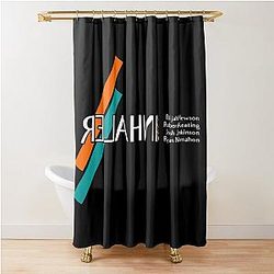 Inhaler Text Art Shower Curtain