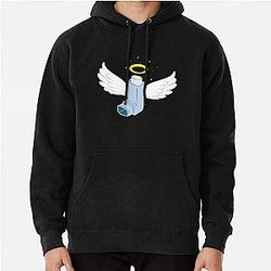 All Hail The inhaler, Asthma- Emotional Support Chronic Illness Humor Pullover Hoodie