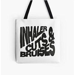 Inhaler Cuts and Bruises Album Cover  All Over Print Tote Bag