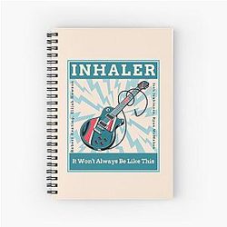 Inhaler - Retro Vintage Grunge look with Elijah, Josh, Robert, and Ryan Irish Rock band-Guitar Spiral Notebook