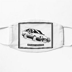 Eurobeat Intensifies AE86 Kansei Dorifto Initial D Car Flat Mask RB2806