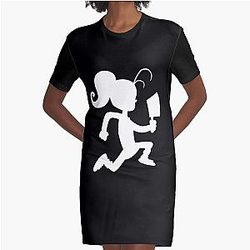 Insane Clown Luan Loud (White Sulhouette version) Graphic T-Shirt Dress