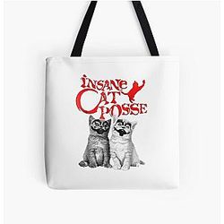Insane Cat Posse Halloween Costume Gift Classic T-Shirt All Over Print Tote Bag