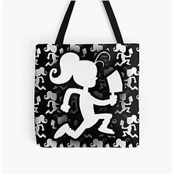 Insane Clown Luan Loud (White Sulhouette version) All Over Print Tote Bag