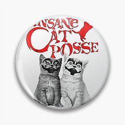 Insane Cat Posse Halloween Costume Gift Classic T-Shirt Pin