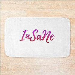 Insane (Calligraphic Text) Bath Mat