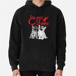 Retro Halloween Design Insane Cats Posse Love Cute Kittens  Pullover Hoodie