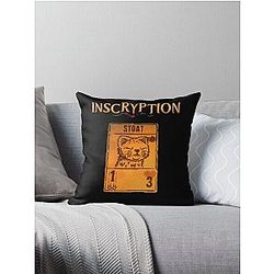 Inscryption Horror Game Halloween Dark Escape-room Puzzles Throw Pillow