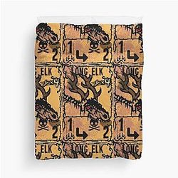 Long Elk Inscripton Duvet Cover