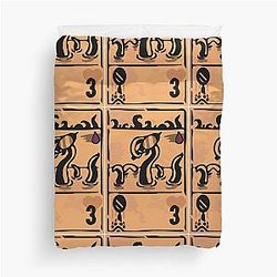 Inscription Tentacle Card Mirror Duvet Cover