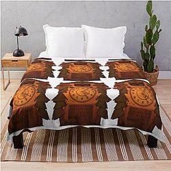 Inscription puzzle clock throw blanket