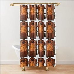 Inscryption Puzzle Clock Shower Curtain
