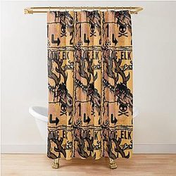 Elk Inscription Shower Curtain