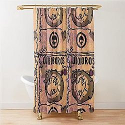 Inscription Ouroboros Card Shower Curtain