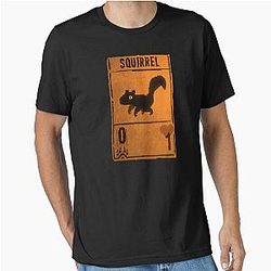 Inscryption Horreur jeu de cartes d'écureuil Halloween Salle d'évasion noire Puzzle essentiel Tee