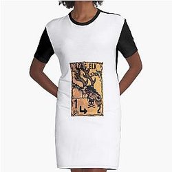 Long Graphic T-Shirt Dress