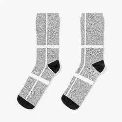 Inscription Glitch Card Socks