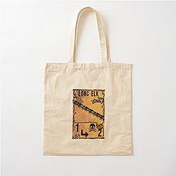 Elk Inscription Cotton Tote Bag