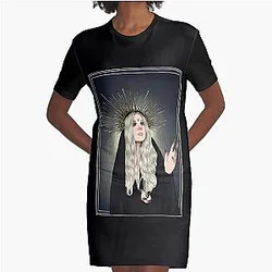 In This Moment Black Wedding Graphic T-Shirt Dress