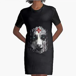 In This American Metal Band Graphic T-Shirt Dress