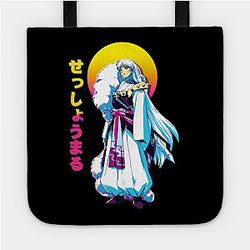 Inuyasha Bags - Sesshomaru Inuyasha Anime Vaporwave Tote TP0704
