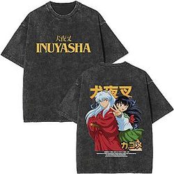 Inuyasha & Kagome PTTT0306 Washed  Inuyasha T-Shirts