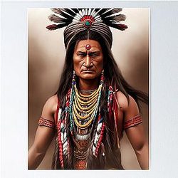 Native American Indian: War Chief Poster RB1512