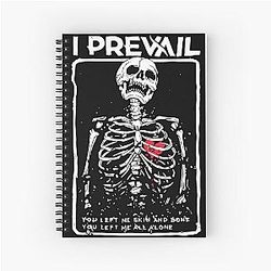 I Prevail Alone Skeleton Spiral Notebook