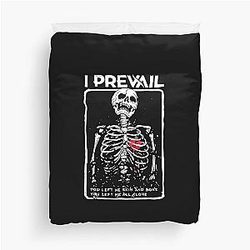 I Prevail Alone Skeleton Duvet Cover