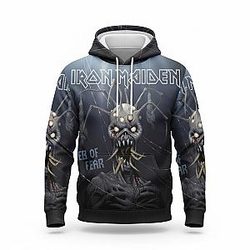 Fear of the Dark Gothic Print Hoodie