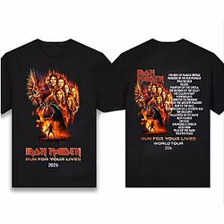 Run For Your Lives World Tour 2026 America DTNK1105 Iron Maiden T-Shirt