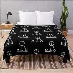 white logos Throw Blanket RB1208