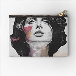 Isabella Rossellini sensual portrait Zipper Pouch