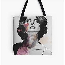 Isabella Rossellini sensual sketch portrait All Over Print Tote Bag
