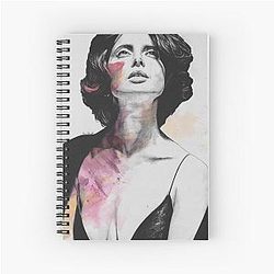Isabella Rossellini - Sensual Portrait Spiral Notebook