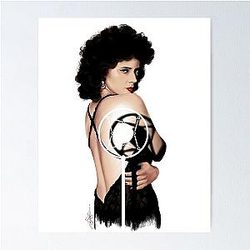 Blue Velvet Inspired Dorothy Vallens Isabella Rossellini Illustration Poster