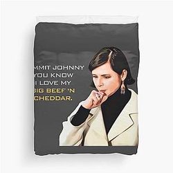 I Love My Big Beef and Cheddar Isabella Rossellini 30 Rock Duvet Cover