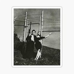 David Lynch Isabella Rossellini Vintage Photograph Sticker