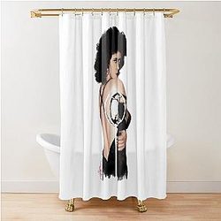 Blue Velvet Rossellini Lynch Dorothy Vallens Illustration Shower Curtain