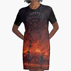Ishura - The Robot Destruction Graphic T-Shirt Dress