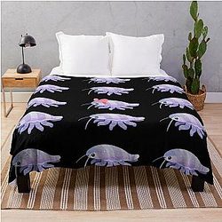 Ribbon giant isopod Throw Blanket