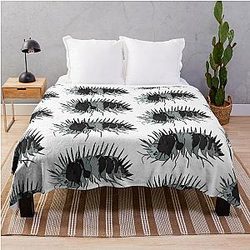 White Skull Isopod Throw Blanket