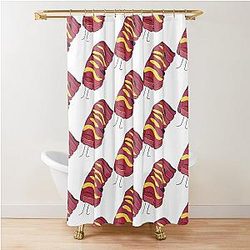 Scarlet Isopod Shower Curtain