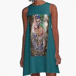 Israel Adesanya - Broken Native D-2 Premium A-Line Dress